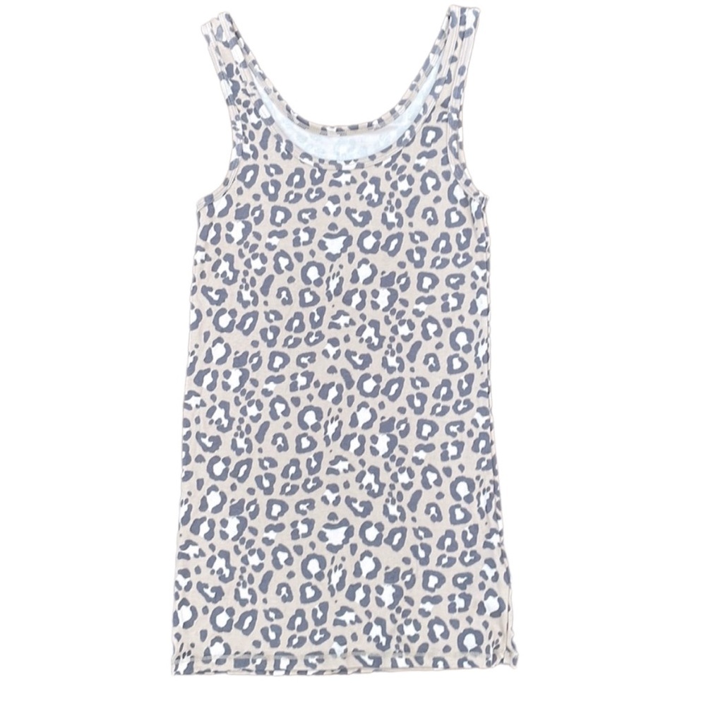 A. New. Day. Leopard Print Sleeveless Scoop Neck Tank Top